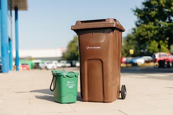A lorry emptying it's waste